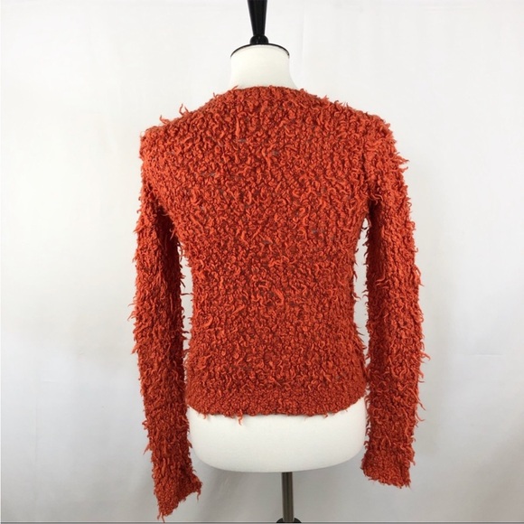 Like new! Free People Shaggy Orange Knit Sweater Top! Size XS - Picture 4 of 9